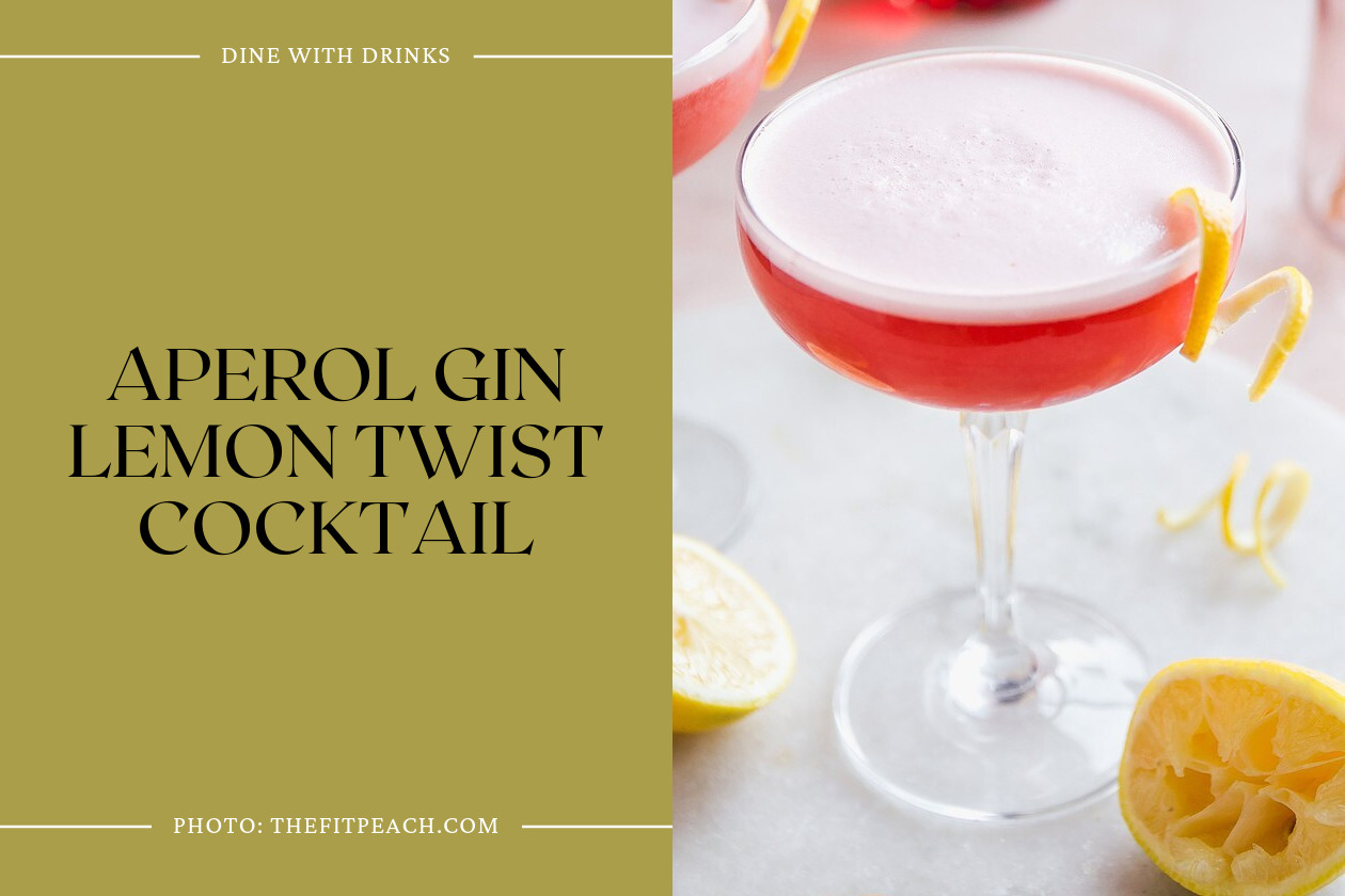 Aperol Gin Lemon Twist Cocktail