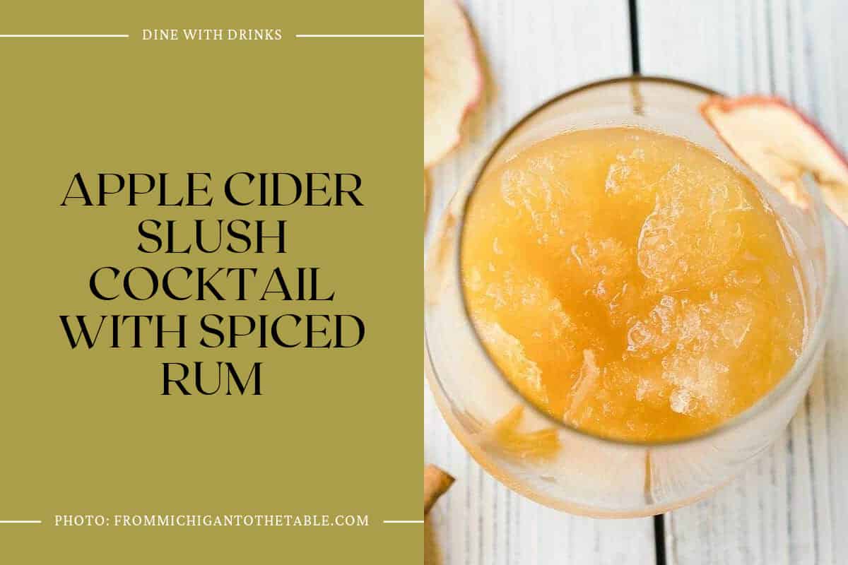 Apple Cider Slush Cocktail With Spiced Rum