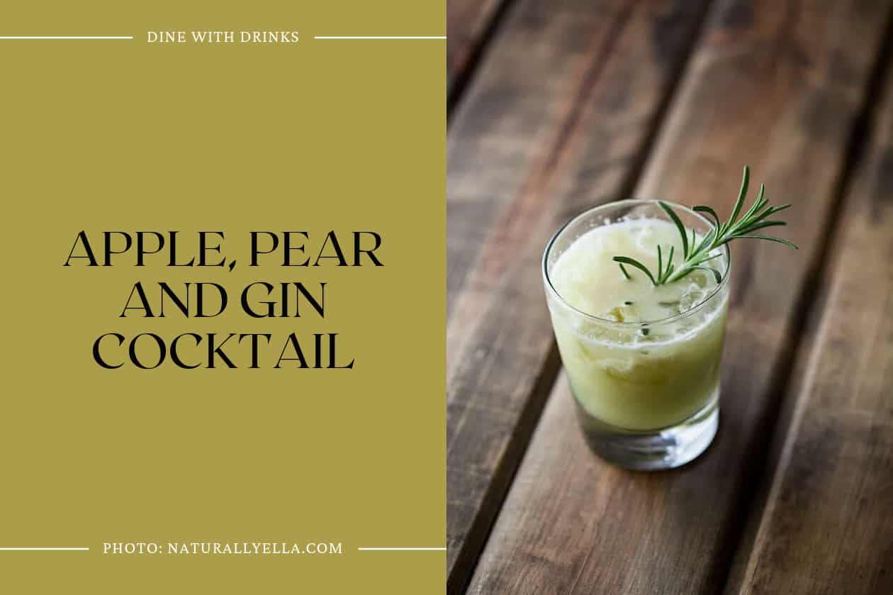 Apple, Pear And Gin Cocktail