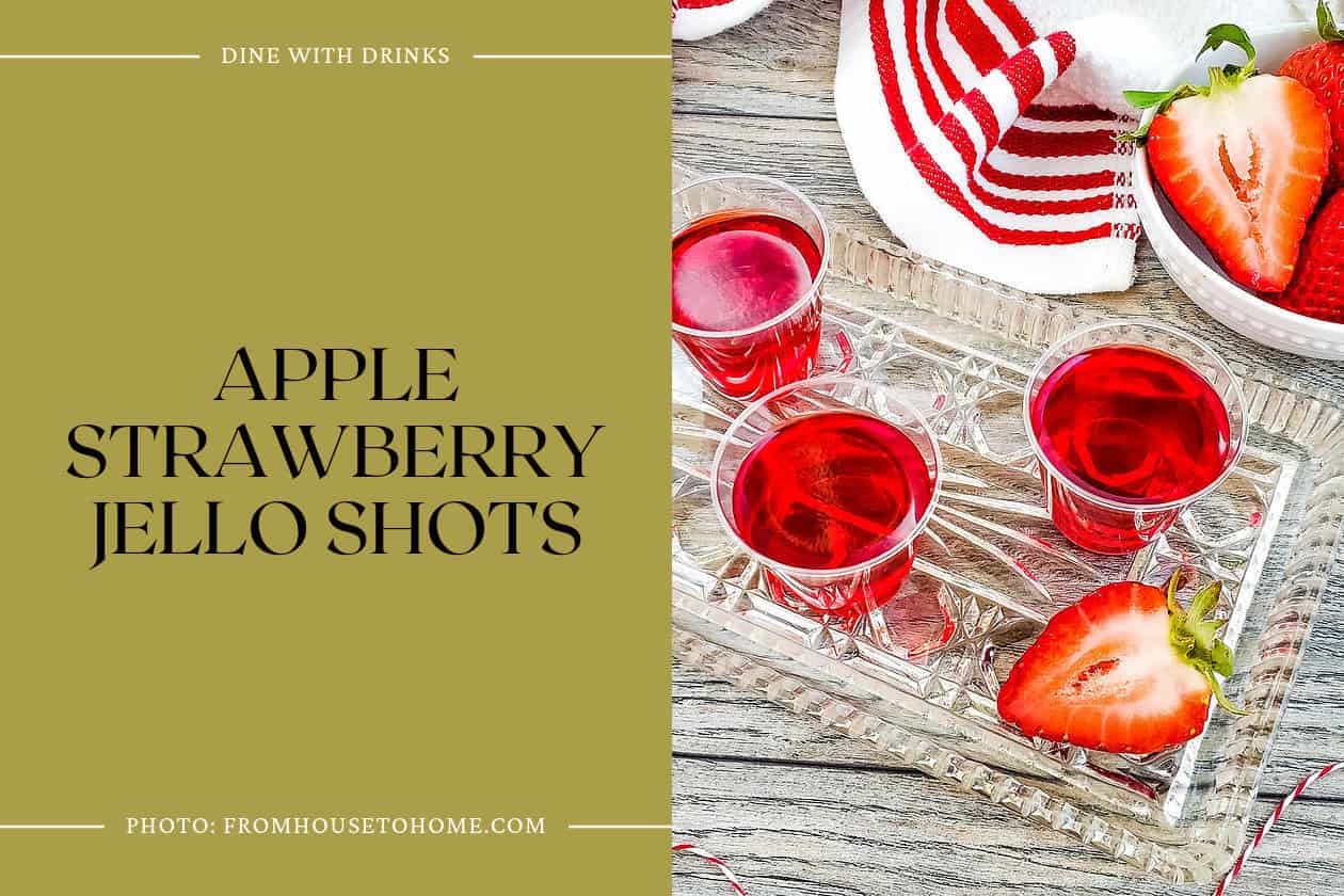 Apple Strawberry Jello Shots