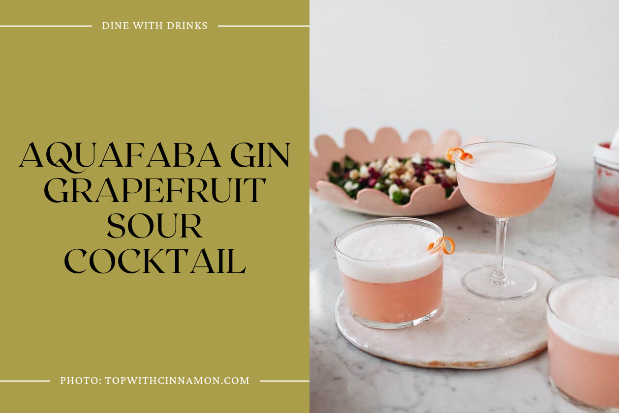 Aquafaba Gin Grapefruit Sour Cocktail