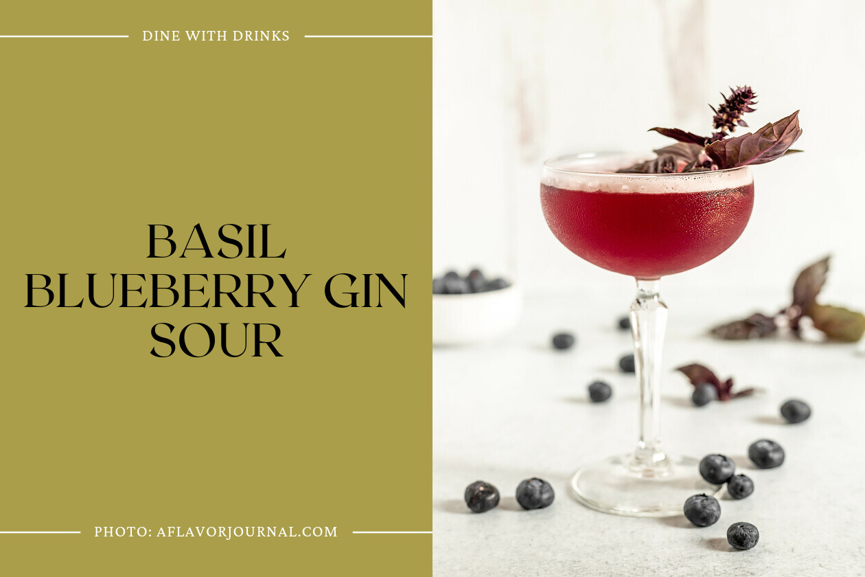 Basil Blueberry Gin Sour
