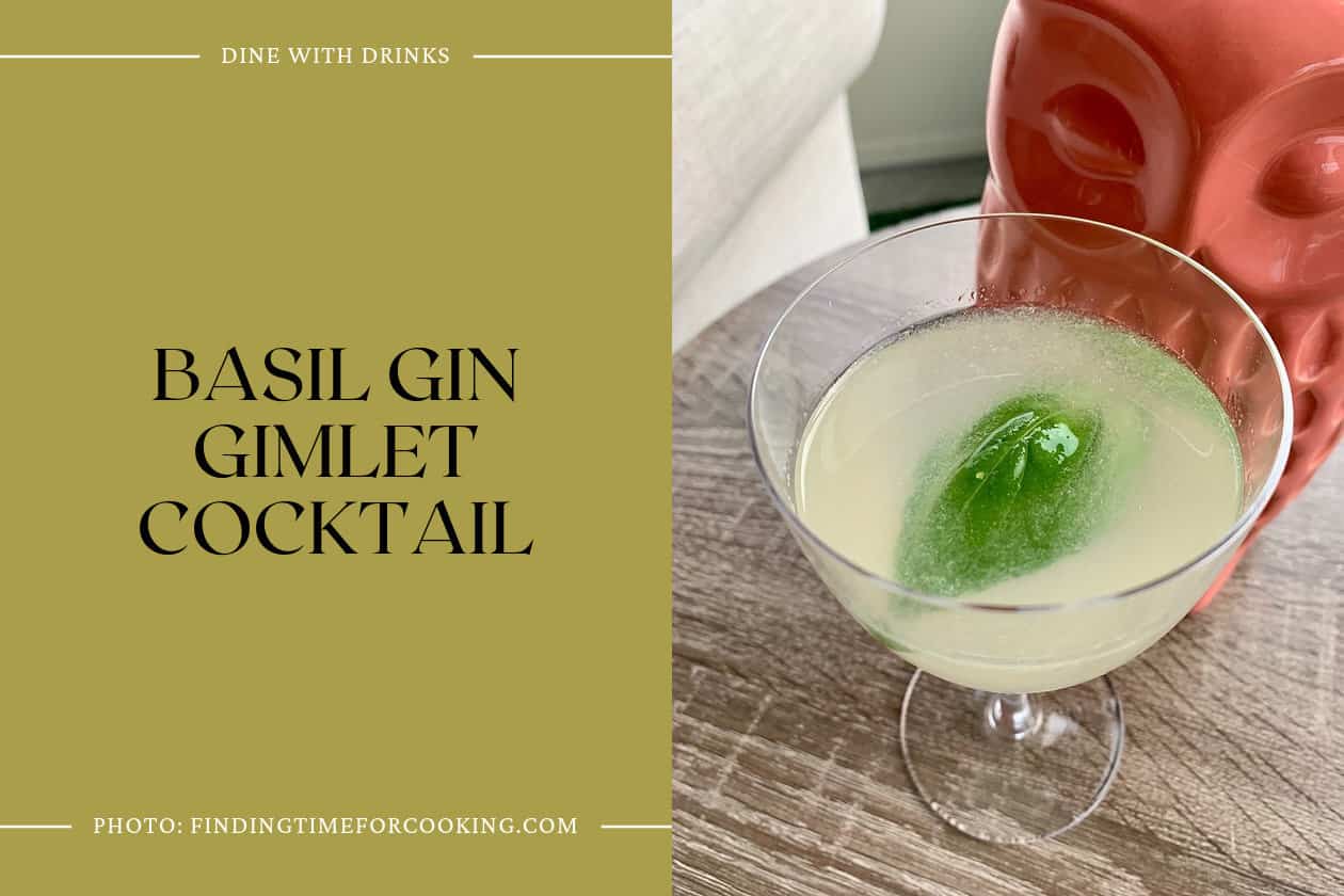 Basil Gin Gimlet Cocktail