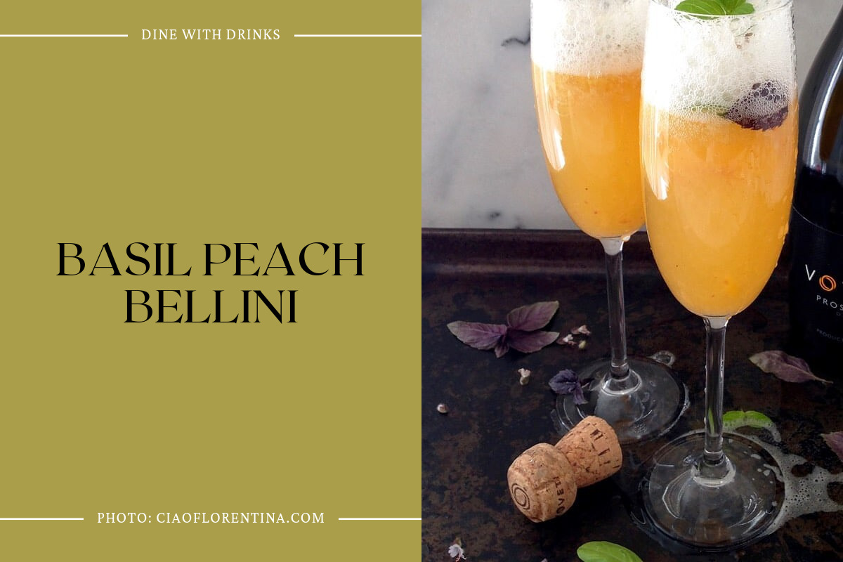 Basil Peach Bellini