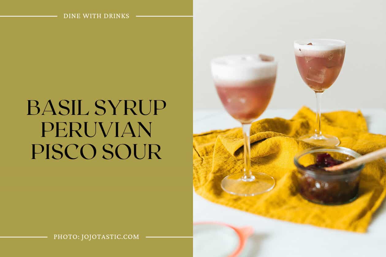 Basil Syrup Peruvian Pisco Sour