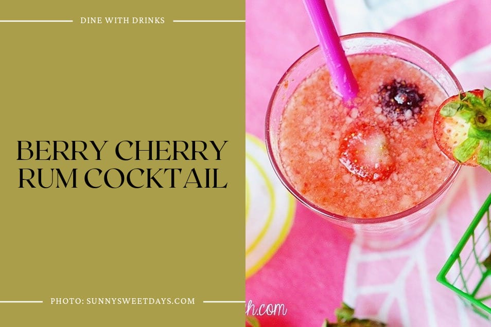Berry Cherry Rum Cocktail