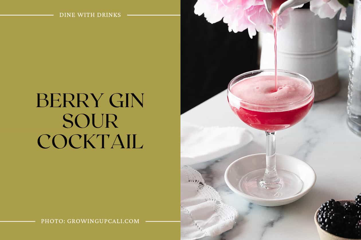 Berry Gin Sour Cocktail
