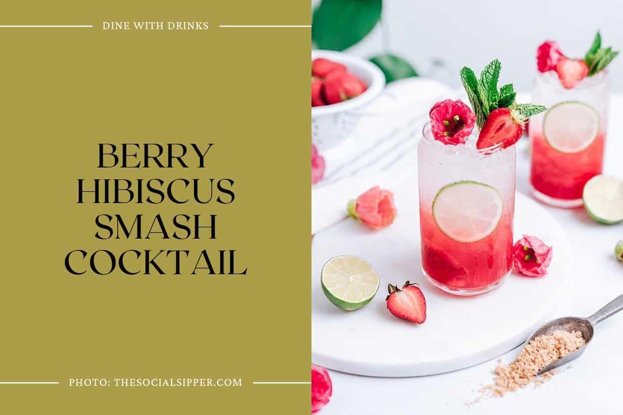 Berry Hibiscus Smash Cocktail