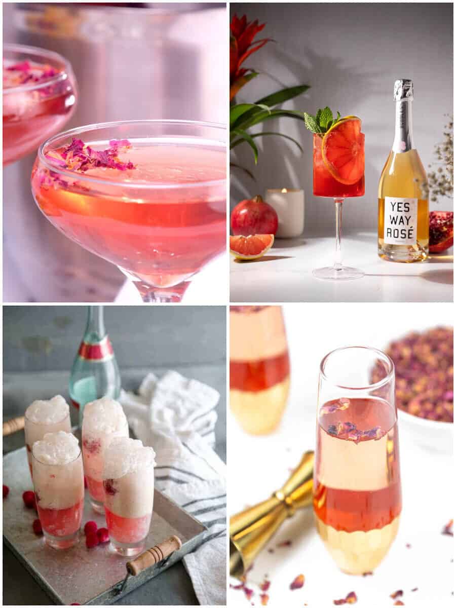 17 Rose Sparkling Wine Cocktails Sipping Pretty in Pink!