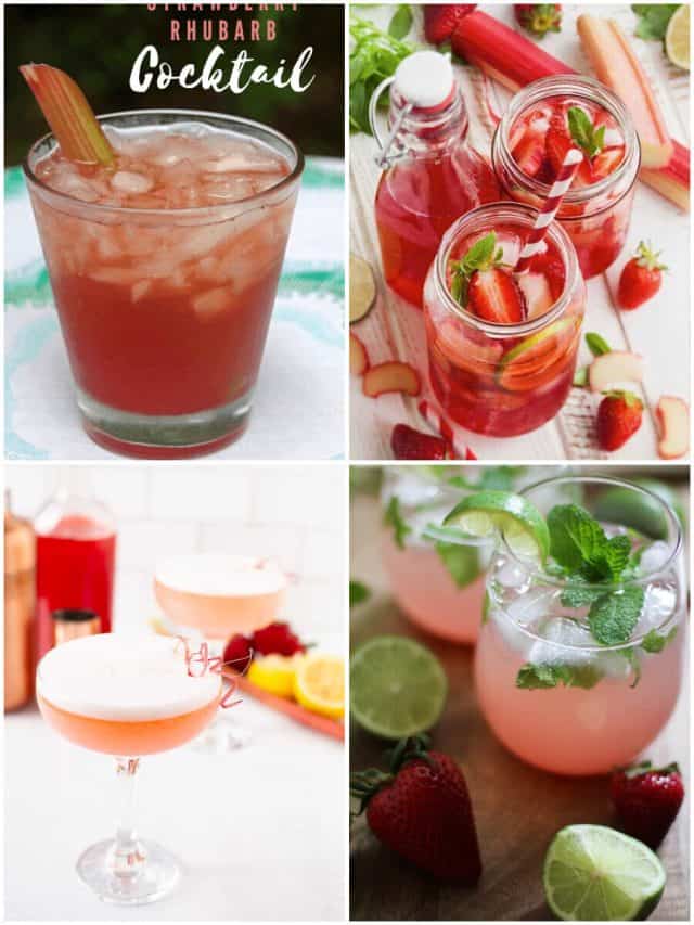 21 Strawberry Rhubarb Cocktails To Sip On This Summer!