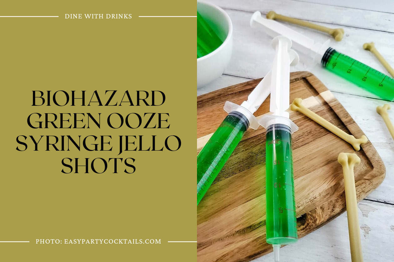 Biohazard Green Ooze Syringe Jello Shots