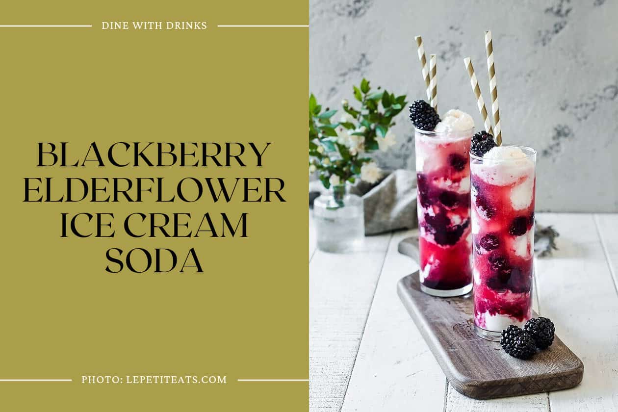 Blackberry Elderflower Ice Cream Soda