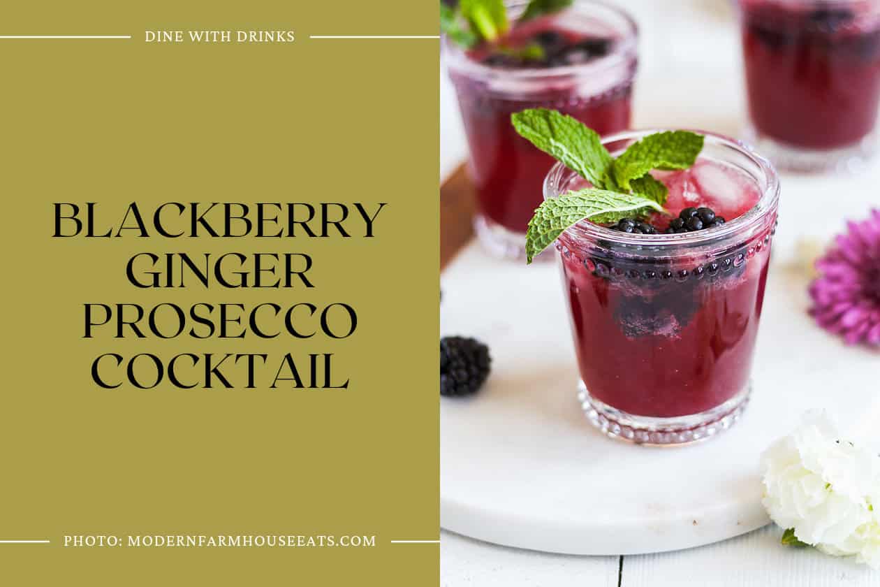 Blackberry Ginger Prosecco Cocktail
