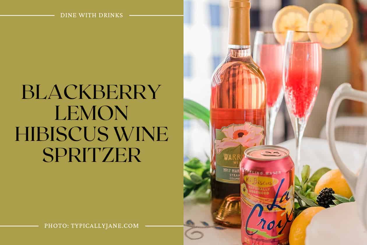 Blackberry Lemon Hibiscus Wine Spritzer