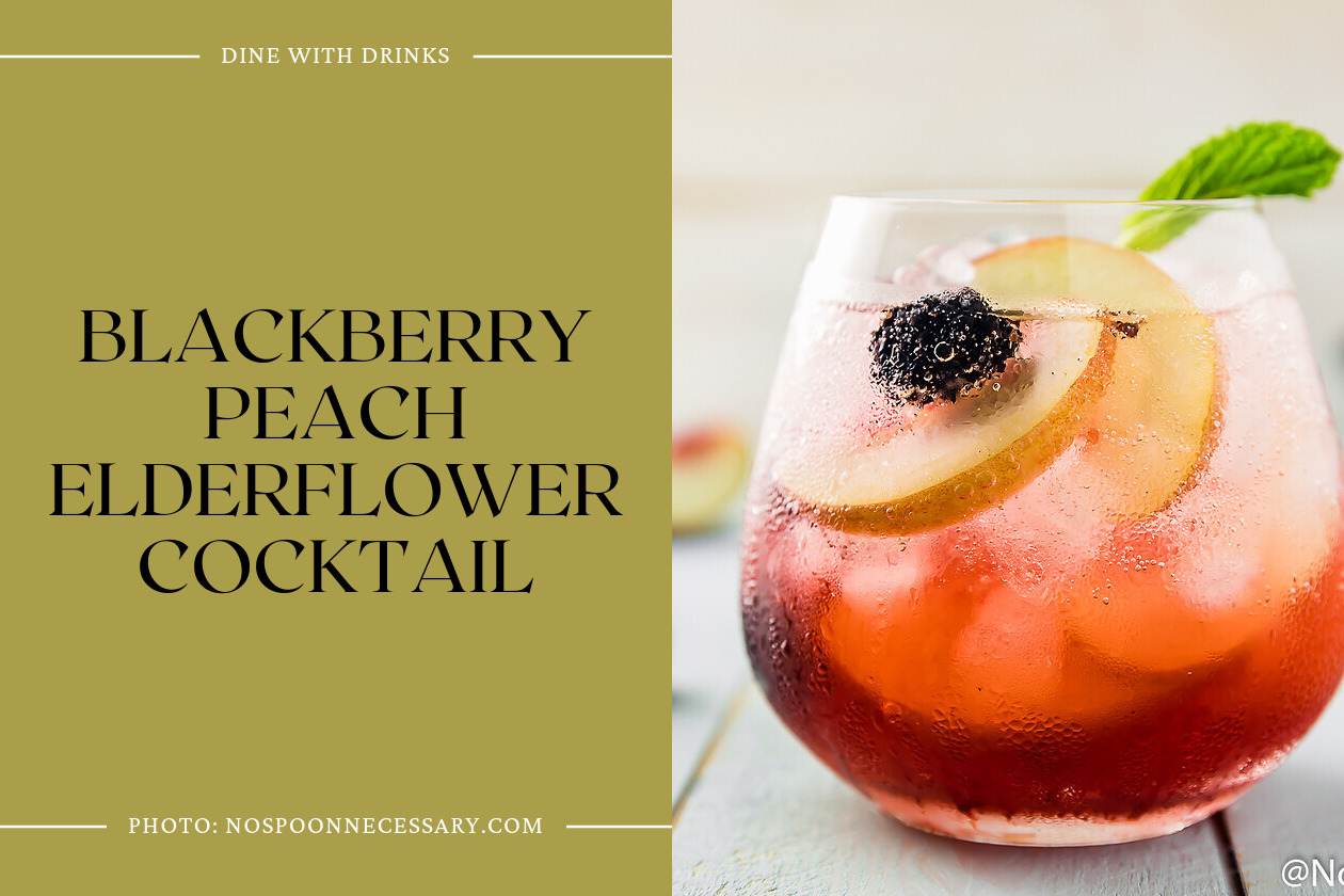 Blackberry Peach Elderflower Cocktail