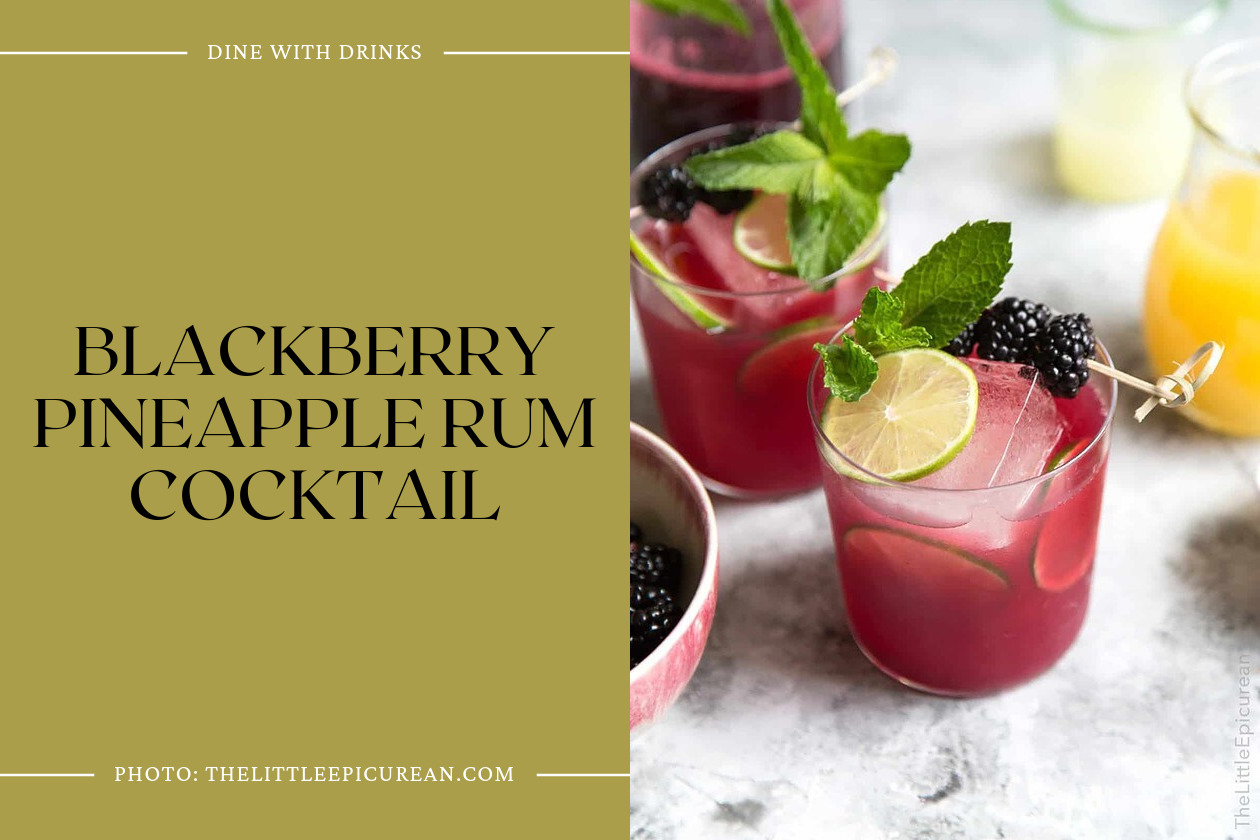 Blackberry Pineapple Rum Cocktail