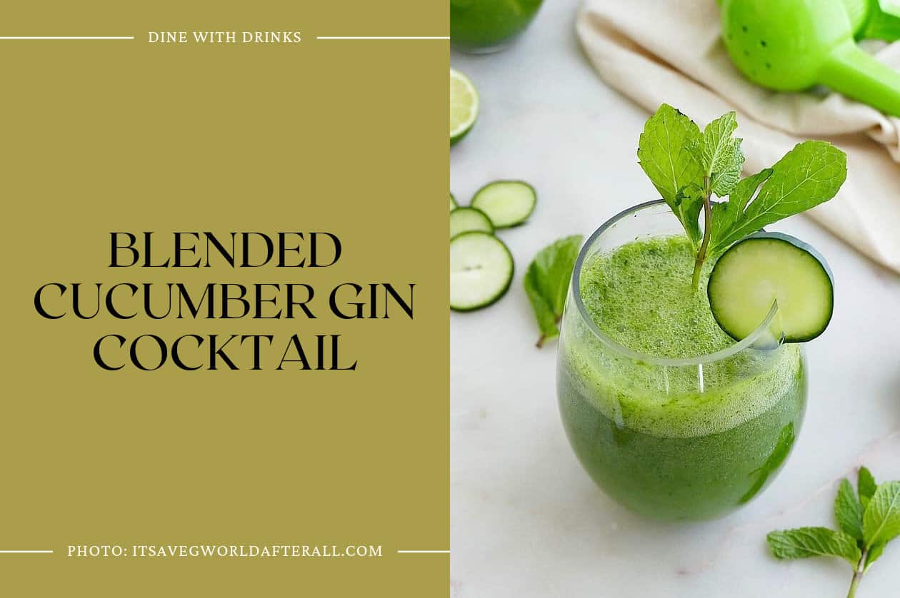 Blended Cucumber Gin Cocktail