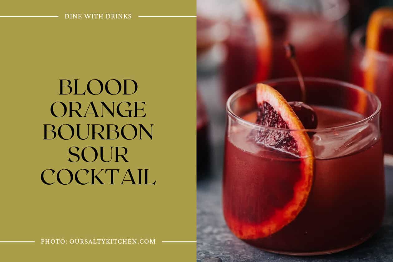 Blood Orange Bourbon Sour Cocktail