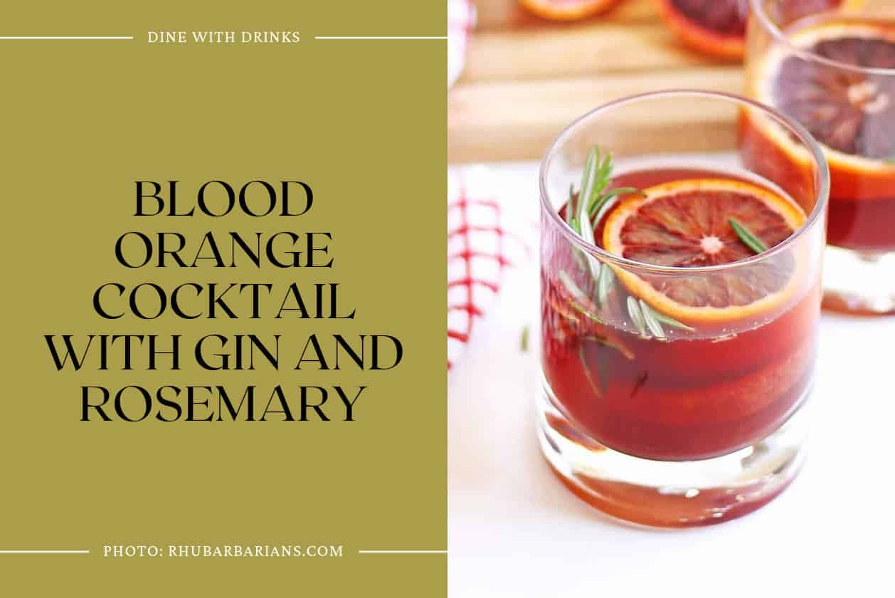 Blood Orange Cocktail With Gin And Rosemary
