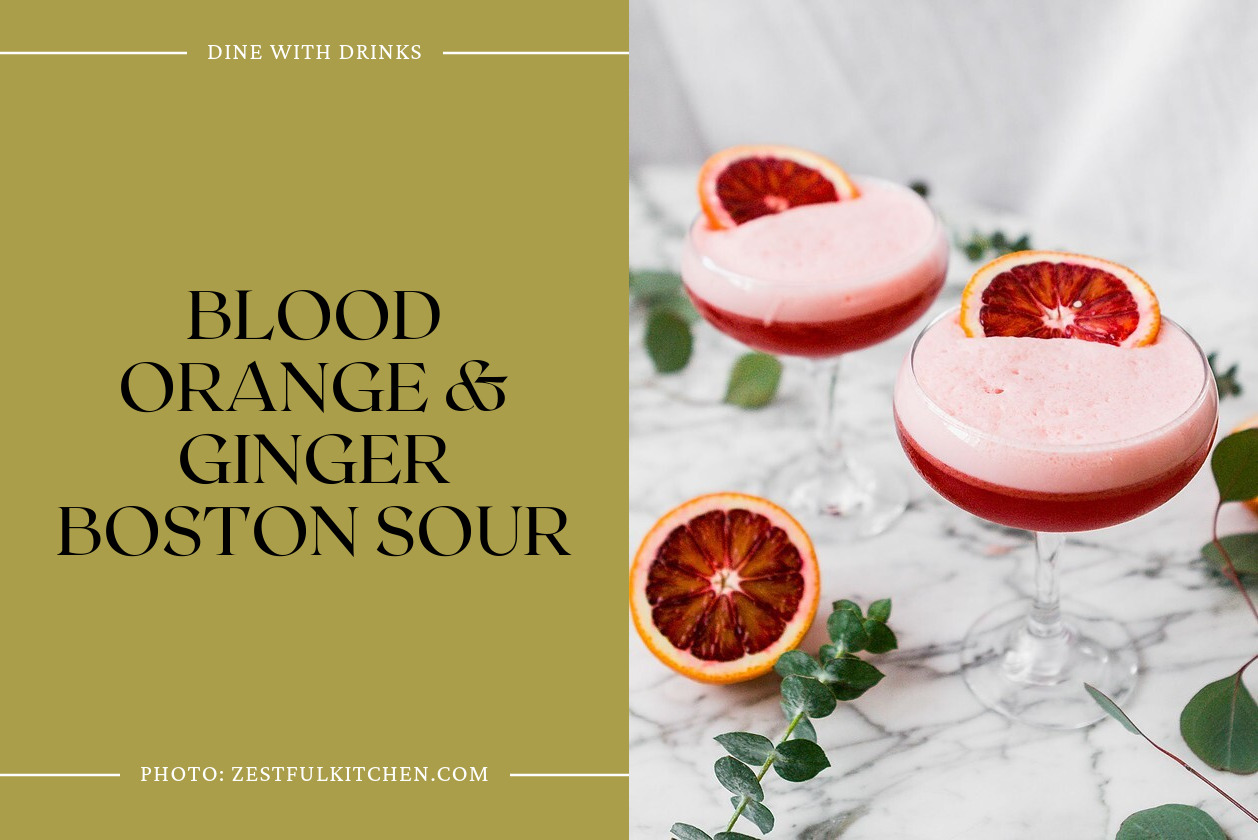 Blood Orange &Amp; Ginger Boston Sour