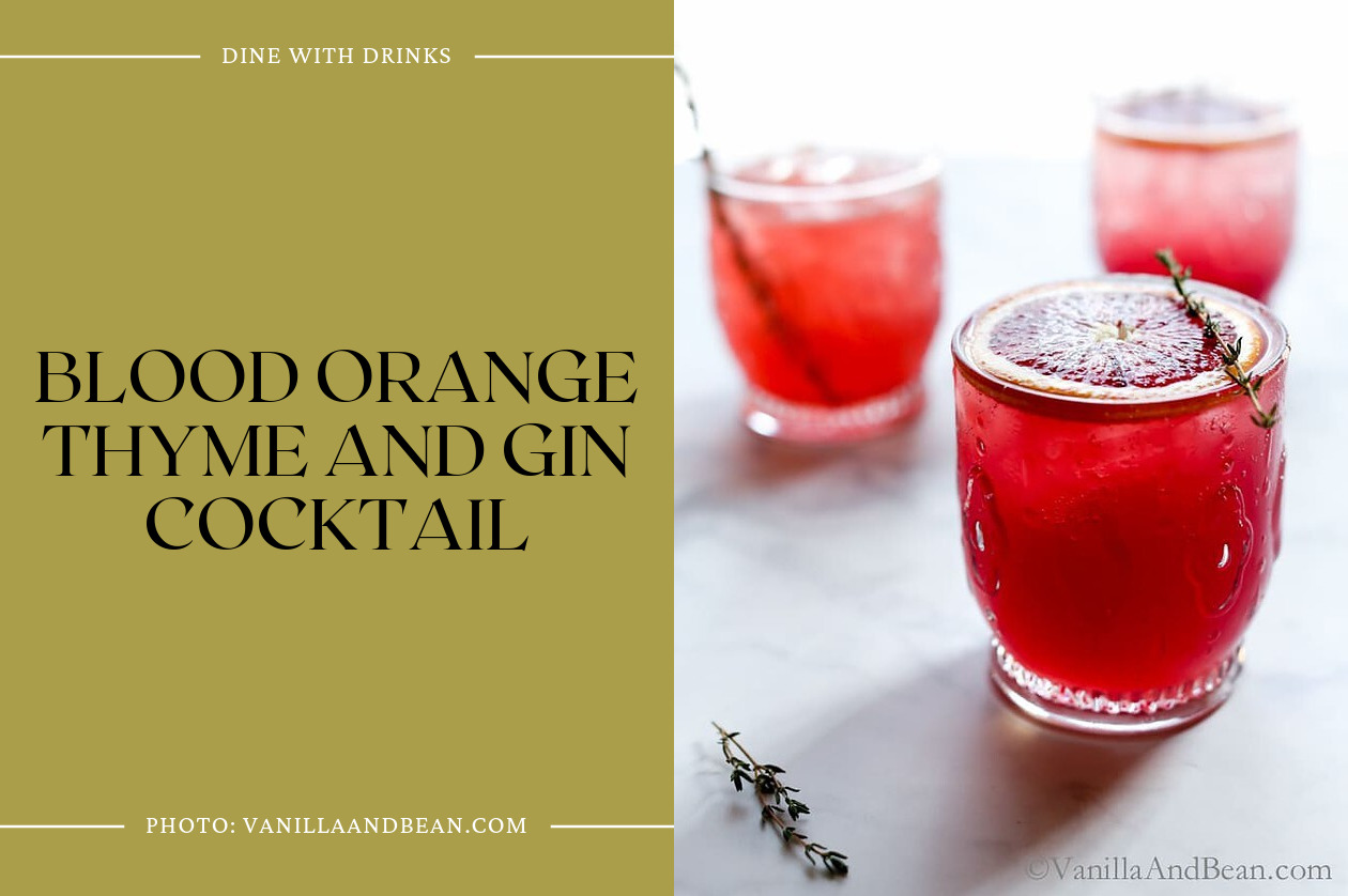 Blood Orange Thyme And Gin Cocktail