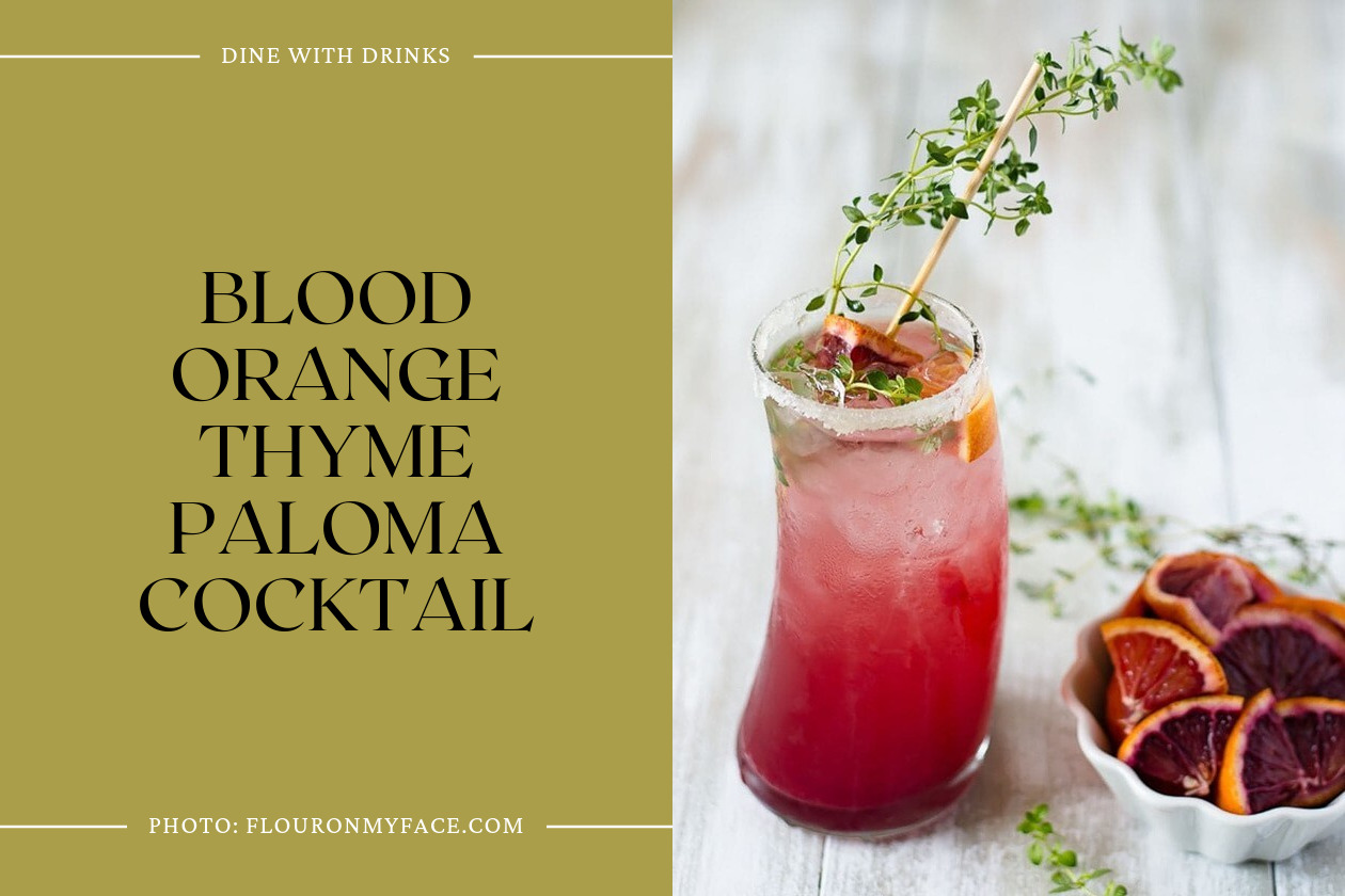 Blood Orange Thyme Paloma Cocktail