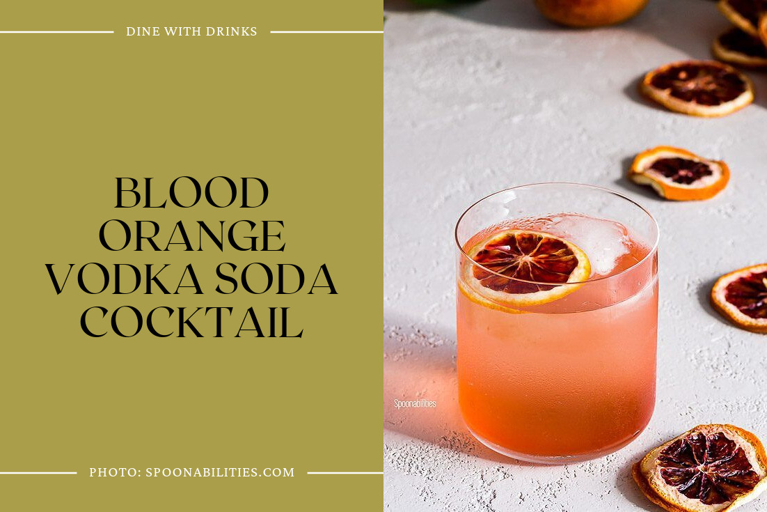 Blood Orange Vodka Soda Cocktail