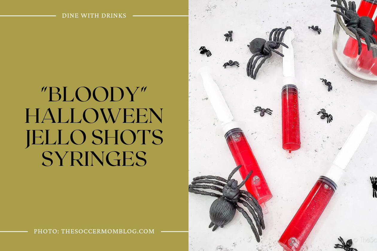Bloody Halloween Jello Shots Syringes