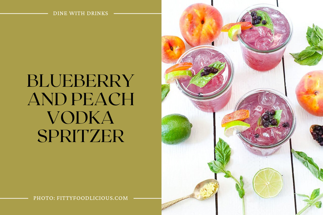 Blueberry And Peach Vodka Spritzer