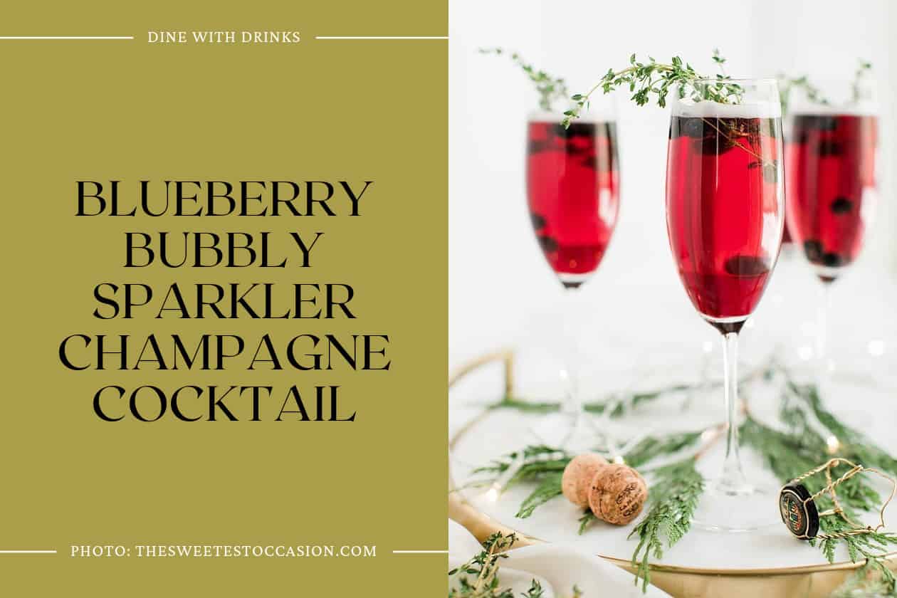 Blueberry Bubbly Sparkler Champagne Cocktail