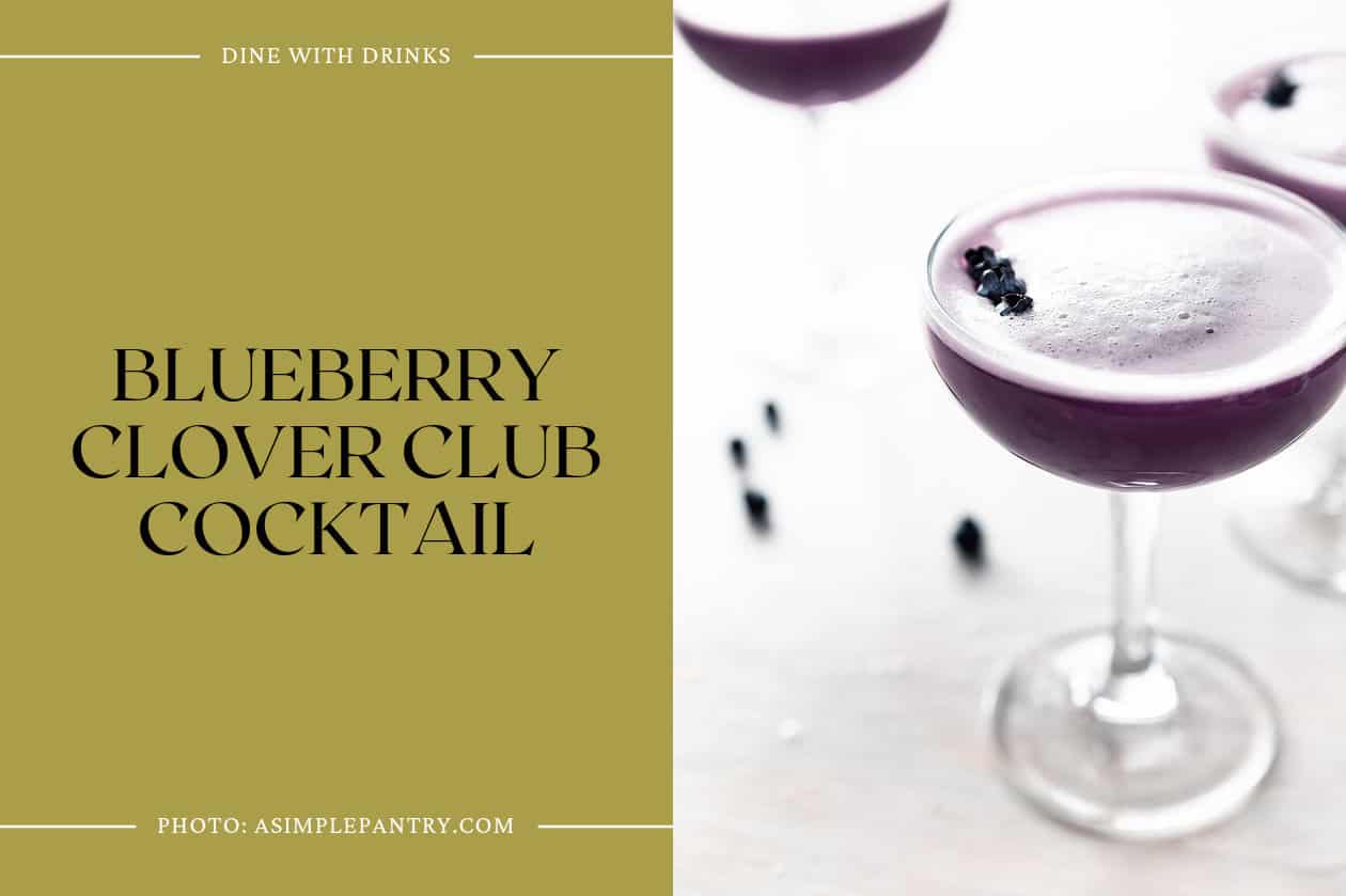 Blueberry Clover Club Cocktail