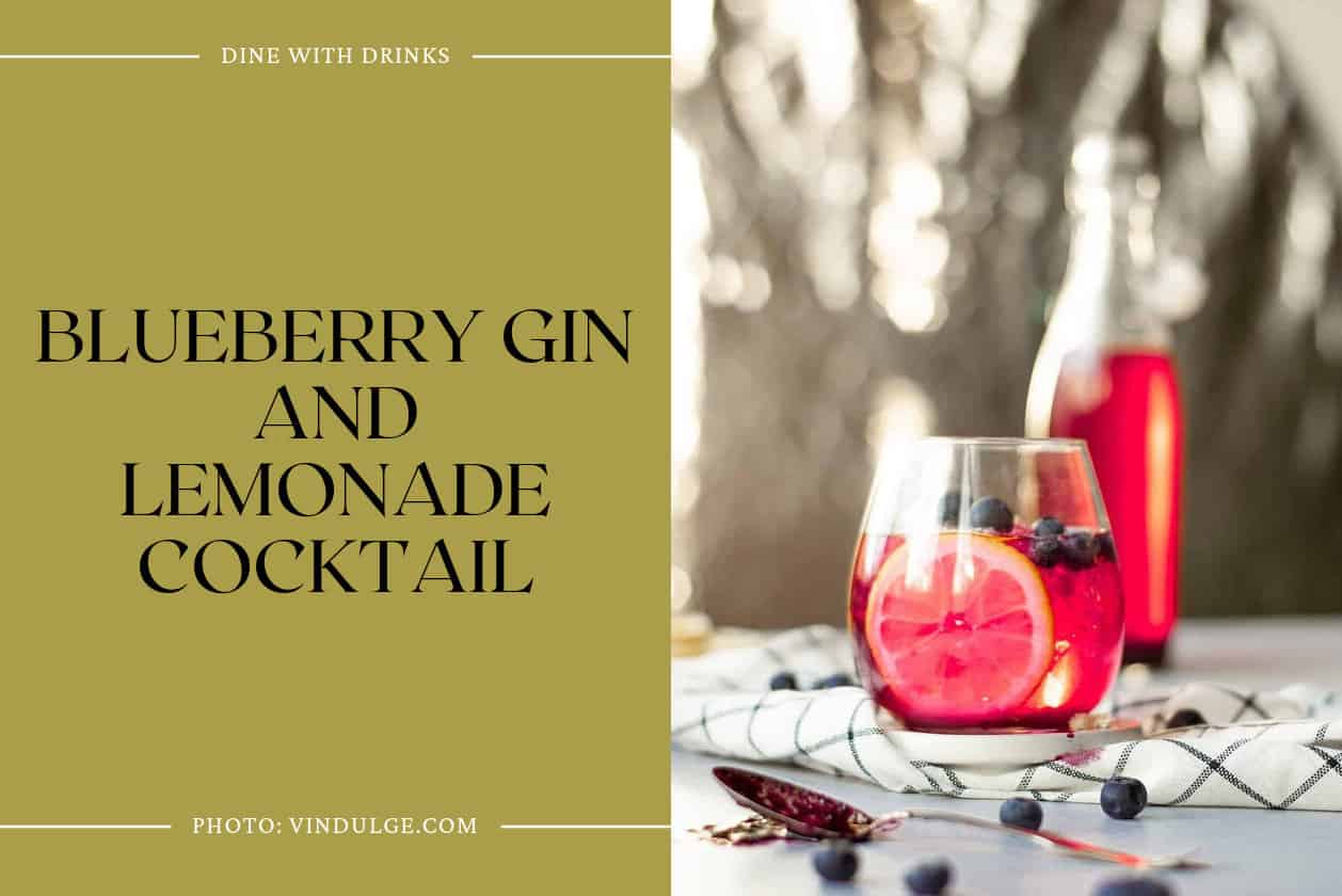 Blueberry Gin And Lemonade Cocktail