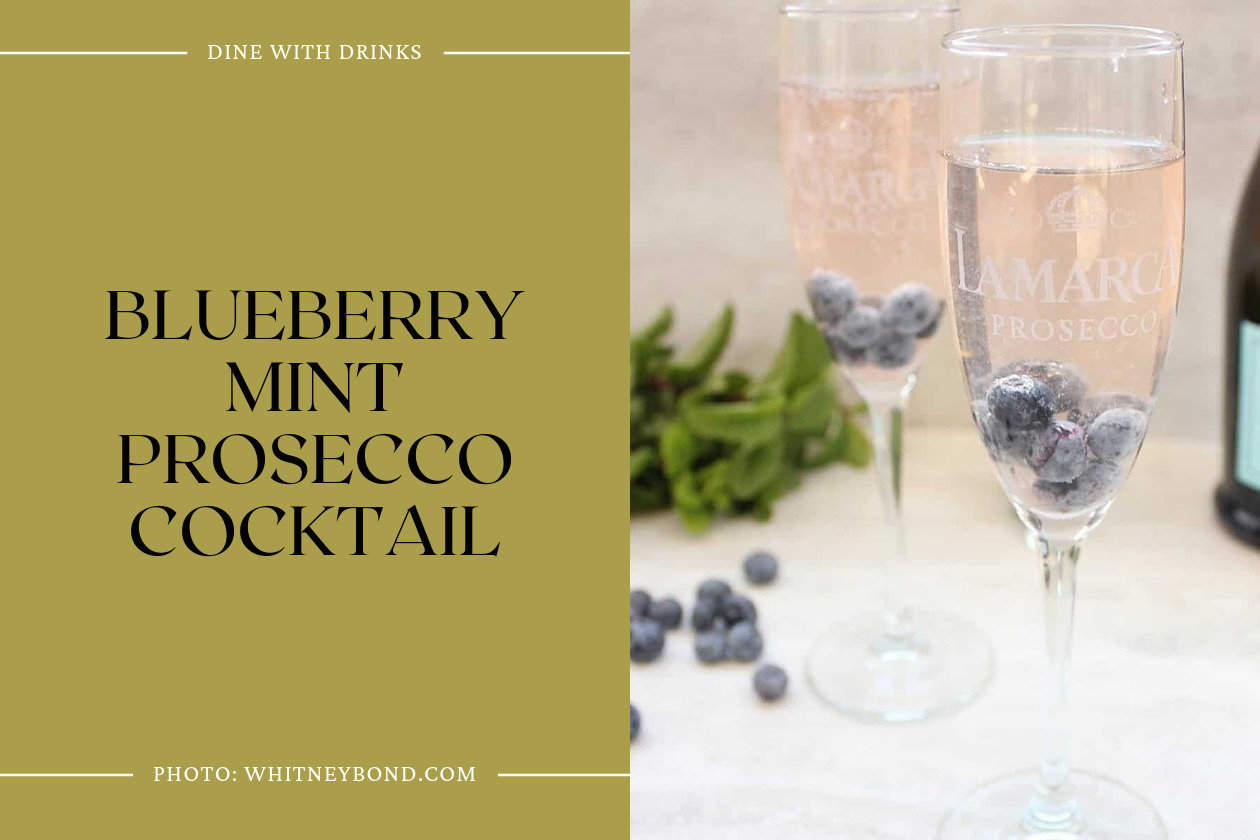 Blueberry Mint Prosecco Cocktail
