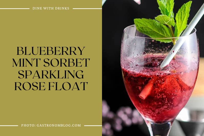 Blueberry Mint Sorbet Sparkling Rose Float