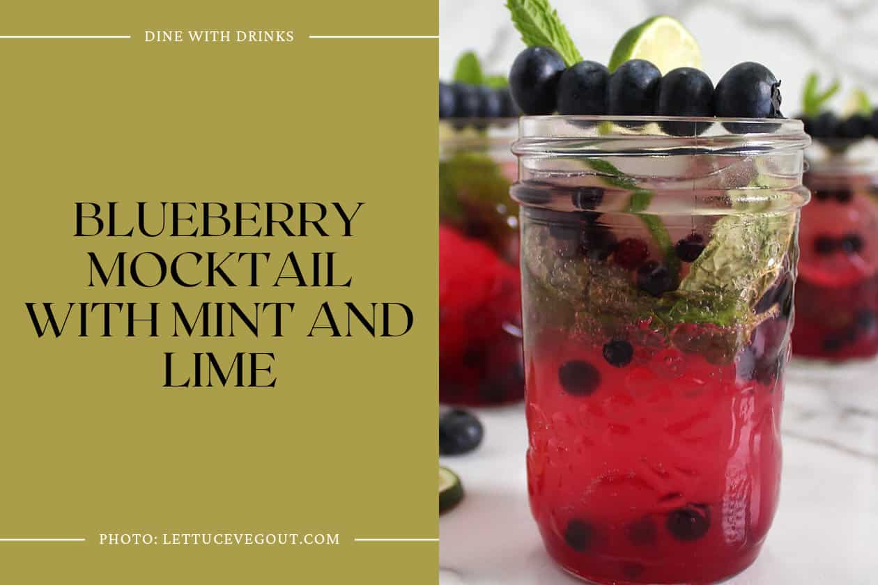 Blueberry Mocktail With Mint And Lime