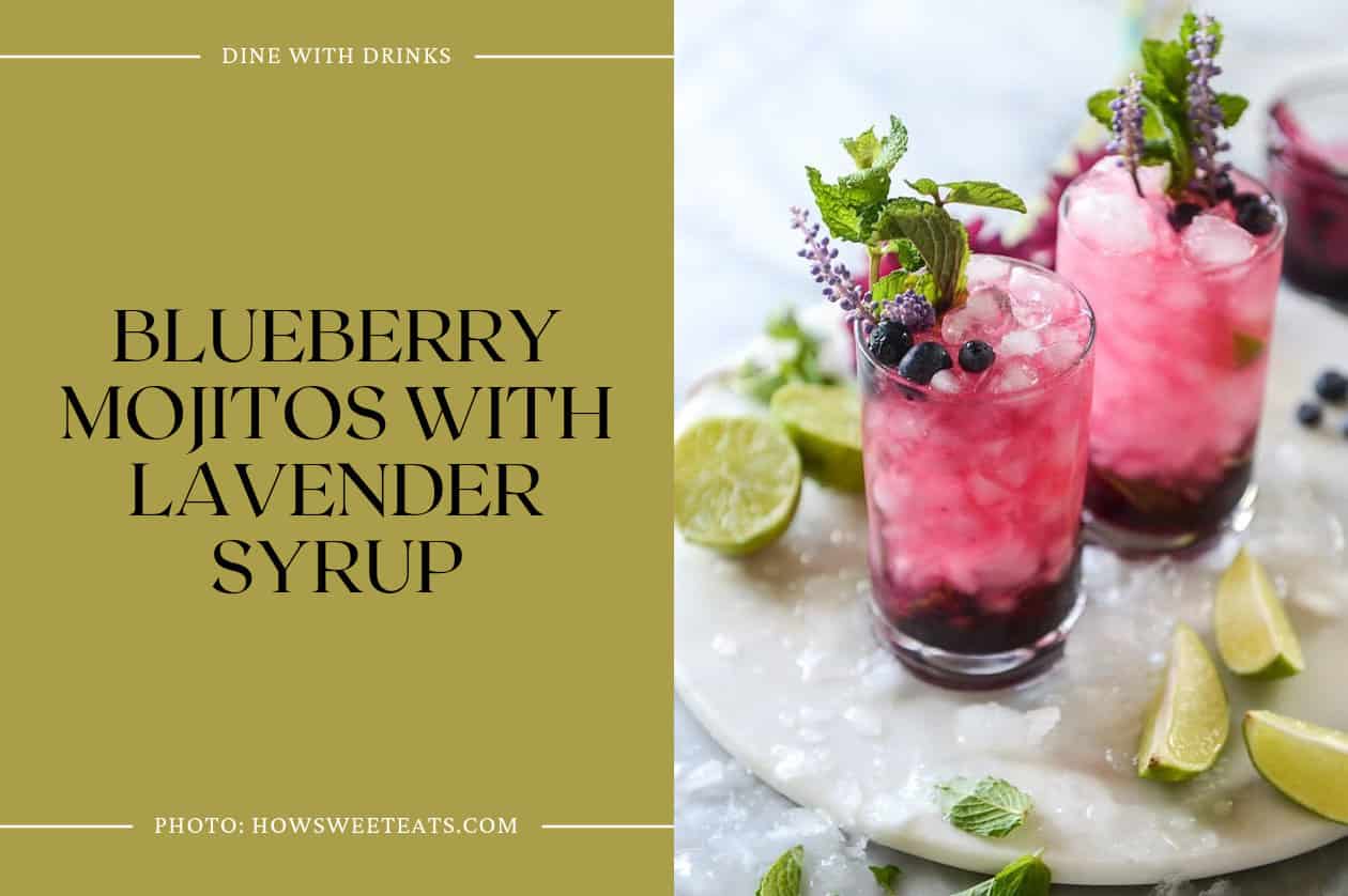 Blueberry Mojitos With Lavender Syrup