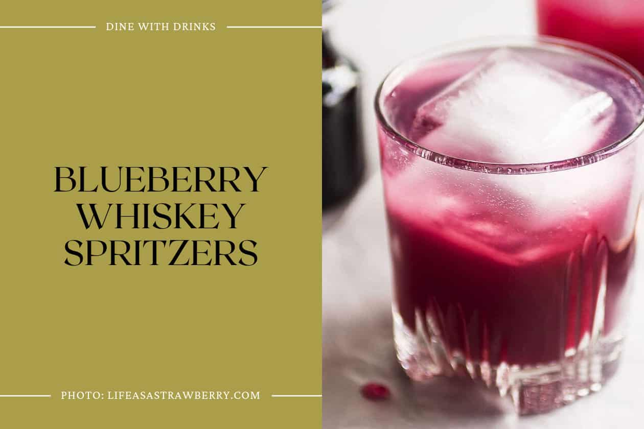 Blueberry Whiskey Spritzers