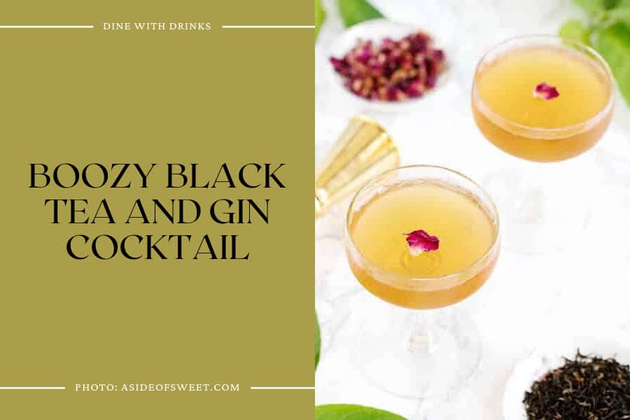 Boozy Black Tea And Gin Cocktail