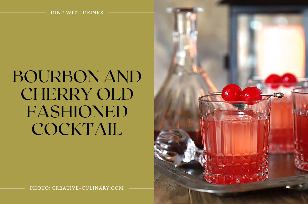 Bourbon And Cherry Old Fashioned Cocktail