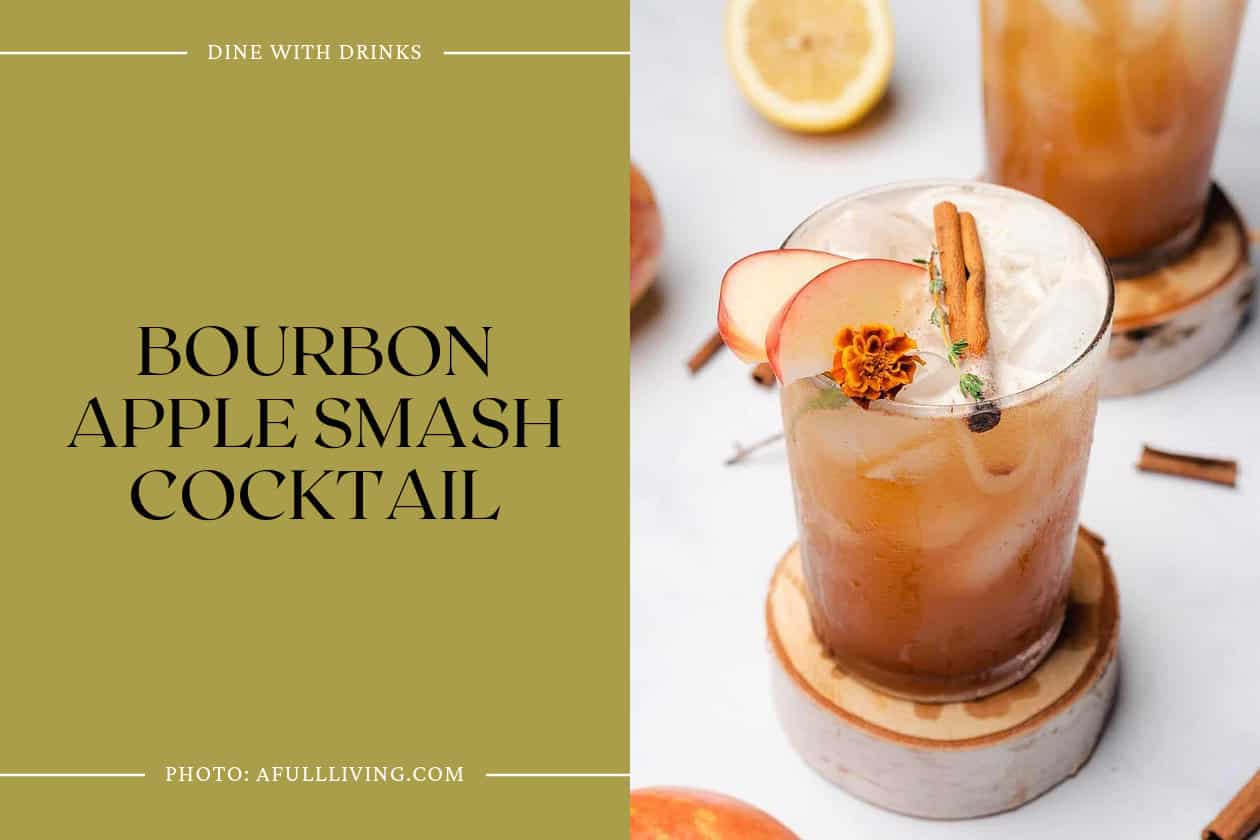 Bourbon Apple Smash Cocktail