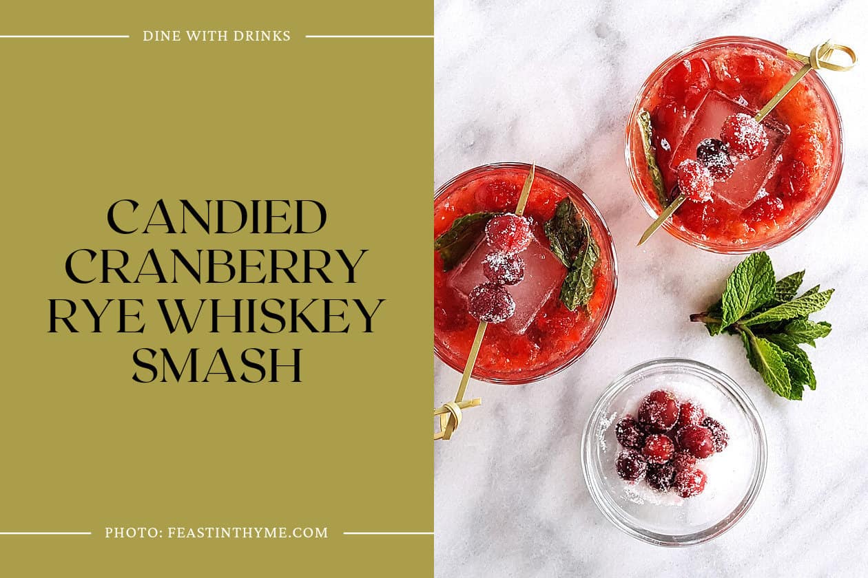 Candied Cranberry Rye Whiskey Smash