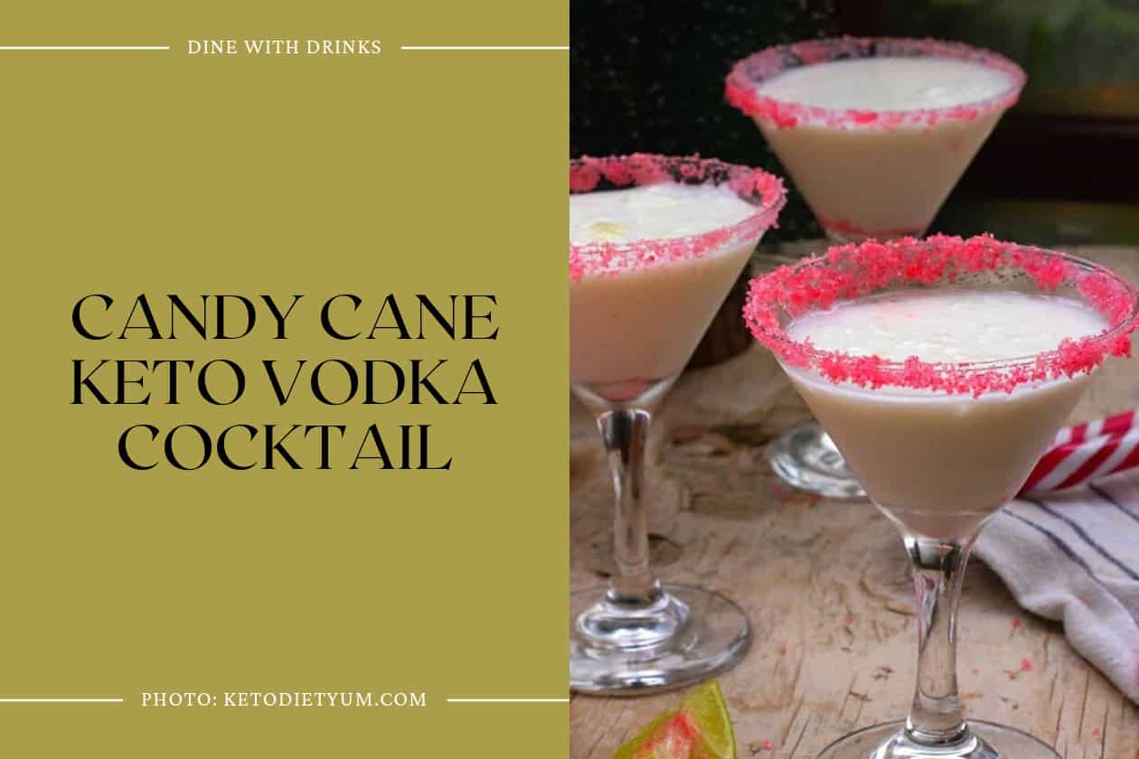 Candy Cane Keto Vodka Cocktail
