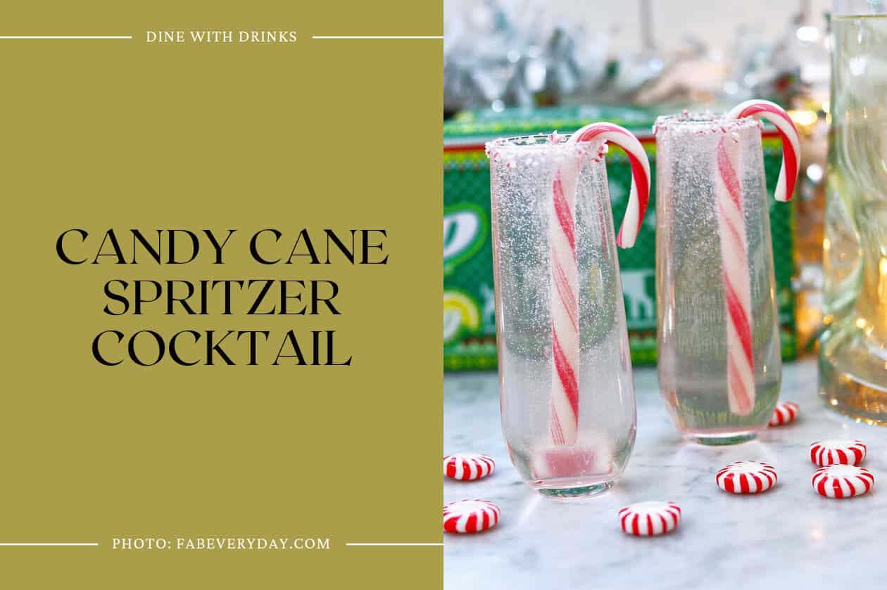 Candy Cane Spritzer Cocktail