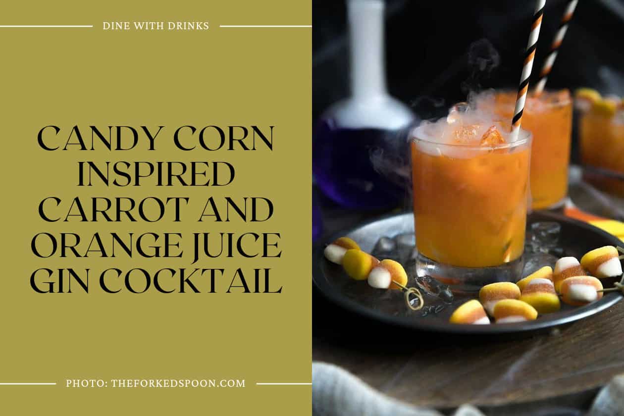 Candy Corn Inspired Carrot And Orange Juice Gin Cocktail