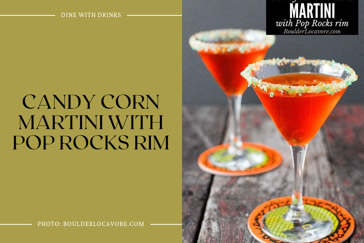 Candy Corn Martini With Pop Rocks Rim