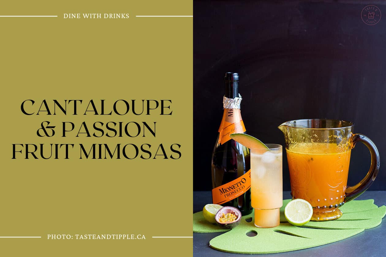 Cantaloupe & Passion Fruit Mimosas