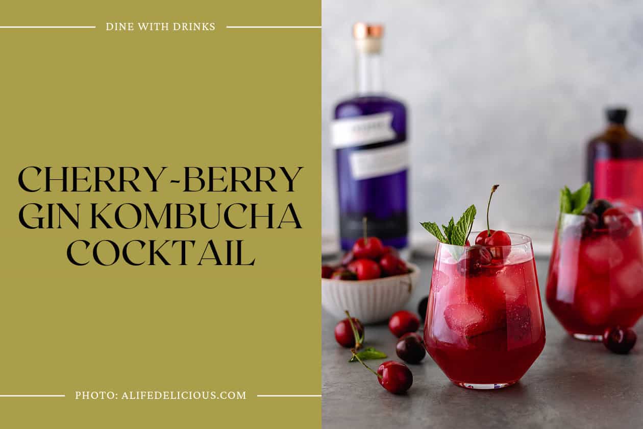 Cherry-Berry Gin Kombucha Cocktail
