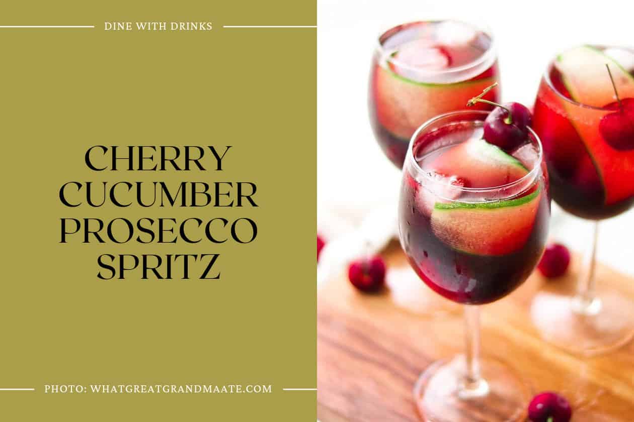 Cherry Cucumber Prosecco Spritz