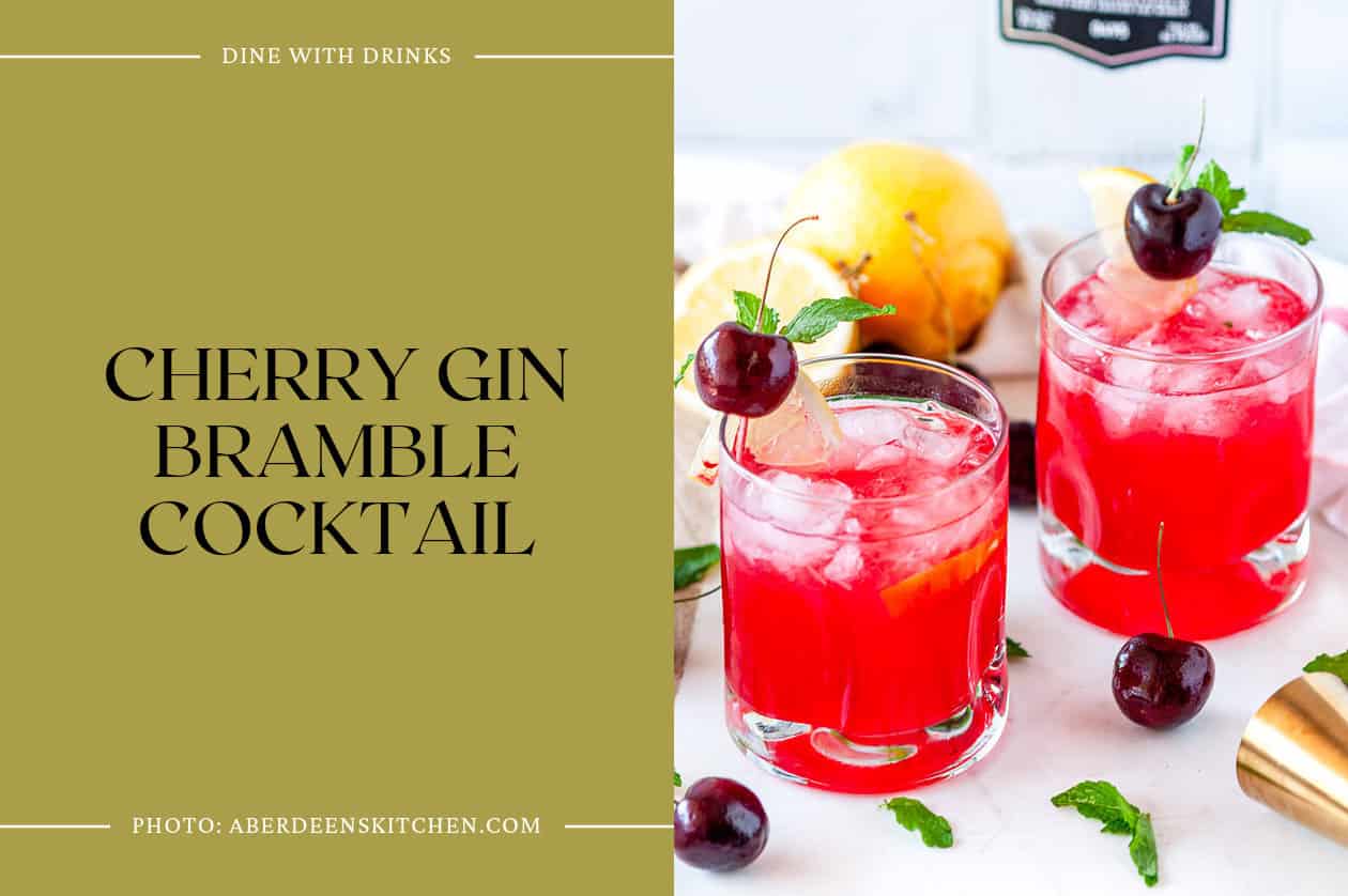 Cherry Gin Bramble Cocktail