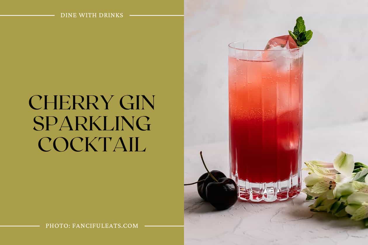 Cherry Gin Sparkling Cocktail
